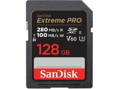 Pro 128GB V60 UHS-II SD Cards 280/100MB/s