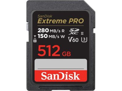 Pro 512GB V60 UHS-II SD Cards 280/150MB