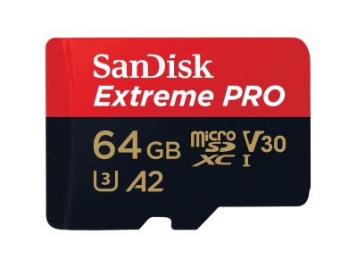 Extreme Pro MicroSDXC 64GB+SD Adapter A2