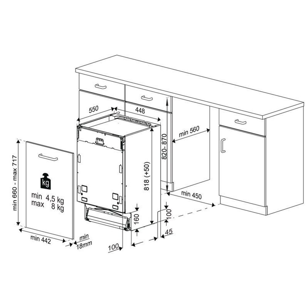 Beko Vaatwasser inbouw BDIS38040Q