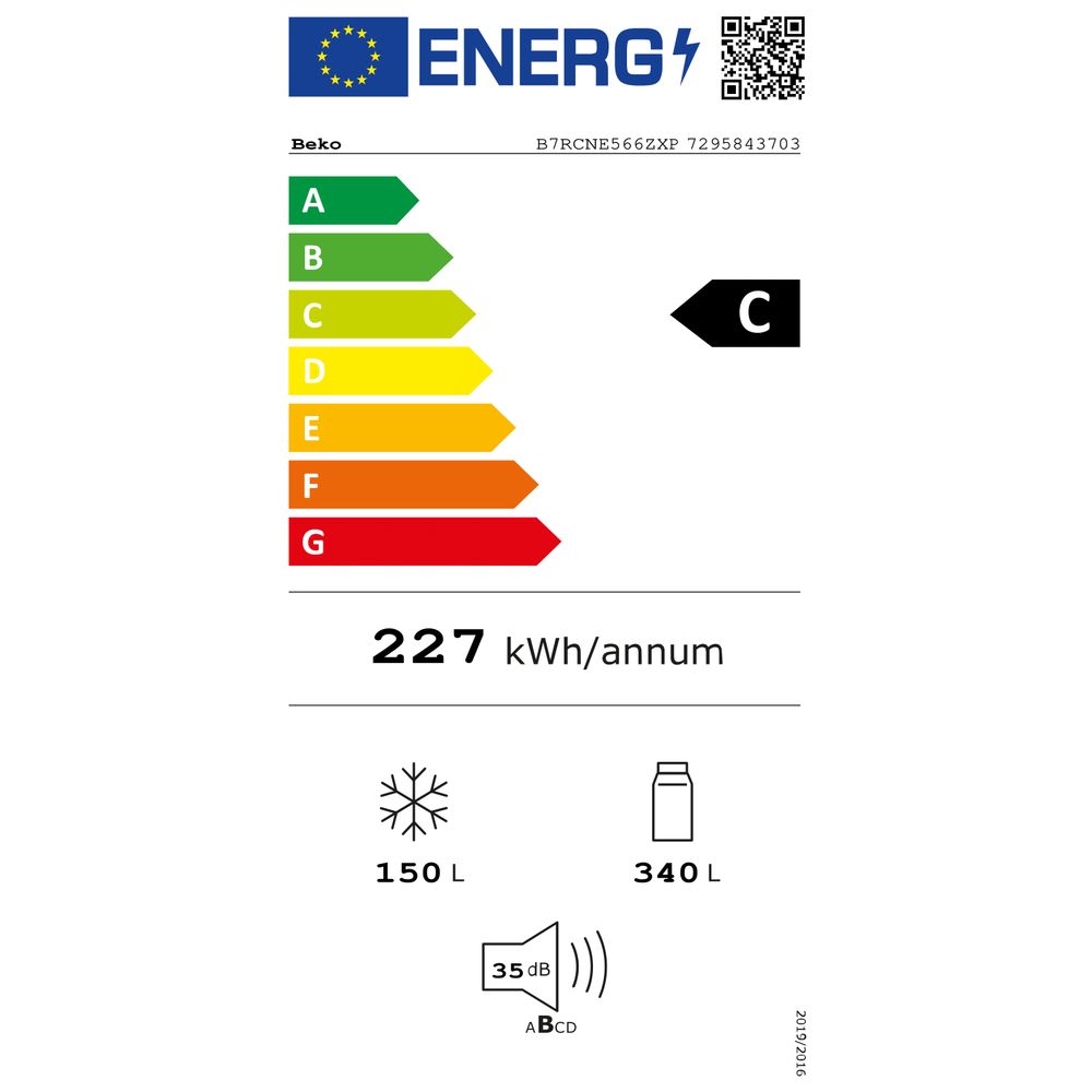 Beko Koelkast vrijstaand B7RCNE566ZXPW