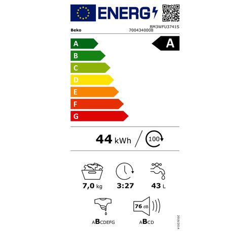 BM3WFU3741S  Beko