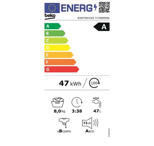 B3WT5841WS  Beko