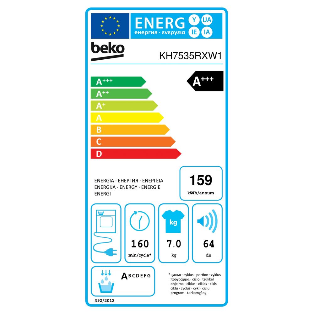 Beko Droogkast KH7535RXW1