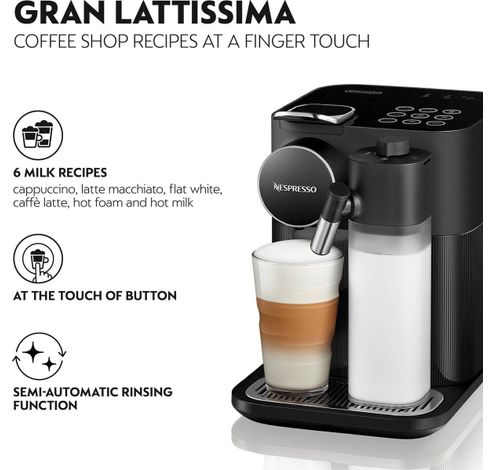 Gran Lattissima 2.0 Zwart  Nespresso