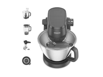 Multi Tasker-keukenmachine grijs met foodprocessor, blender & gehaktmolen