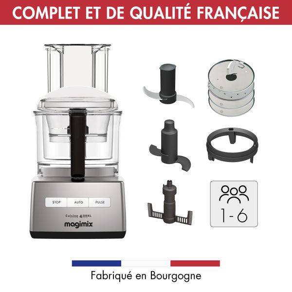 Foodprocessor 4200XL Mat Chroom 