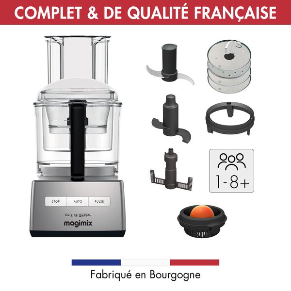 Foodprocessor 5200XL Mat Chroom Magimix