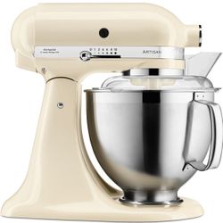 KitchenAid 5KSM185PS Batteur sur Socle Artisan 4.8L Blanc Amande 