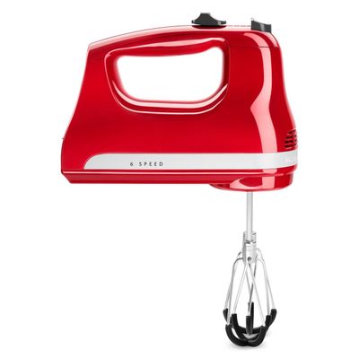 5KHM6118 Handmixer met 6 snelheden en klopper met flexibele rand Keizerrood KitchenAid