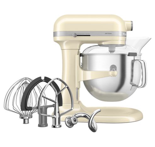 5KSM70SHX Artisan keukenrobot met in de hoogte verstelbare kom 6,6L Amandelwit  KitchenAid