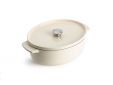 Cast Iron stoofpot ovaal 30cm Cream