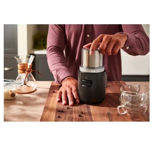 Go MOULIN A CAFE SANS FIL NOIR ( + USB)  KitchenAid