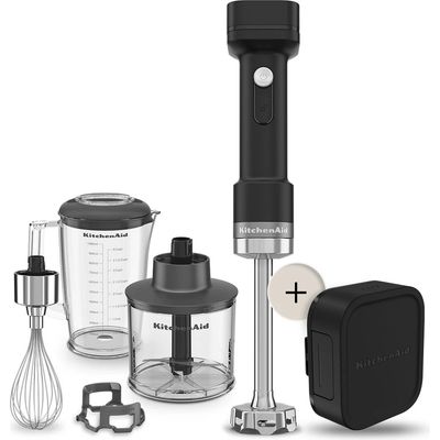 Go Mixeur plongeant sans fil et accessoires avec batterie Noir  KitchenAid