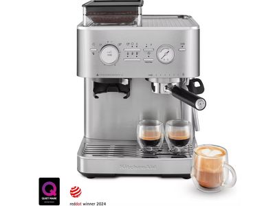 Halfautomatische espressomachine met koffiemolen Roestvrij Staal