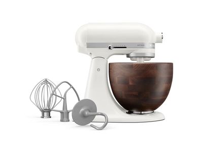 5KSM156WB MIXER MET KANTELBARE KOP 4,7 L - ARTISAN MET WALNOOTHOUTEN KOM