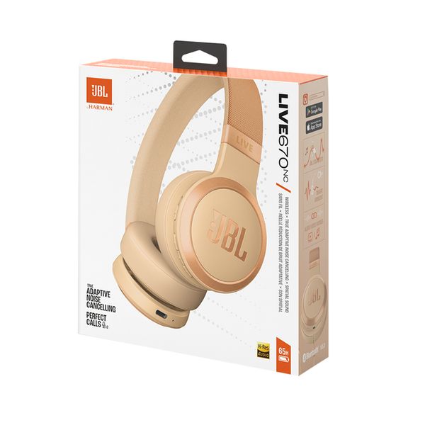 JBL Live 670NC on-ear Noise Cancelling sandstone