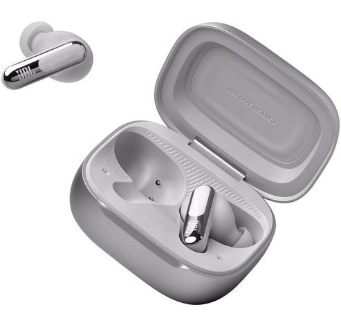 Live Beam3 True Wireless NC Earbuds Silver  JBL