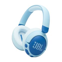 JBL Junior 470NC, Kids wireless over-ear Noise Cancelling headphones, reduced volume for safe listening, Blue 