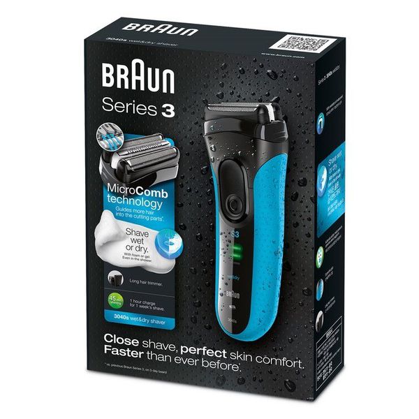 Braun Series 3 ProSkin 3040s Wet&Dry Blue