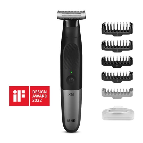 Braun XT5100 hybride trimmer gezicht en lichaam met flexibel 4D-scheerblad, waterbestendig, 5 kammen