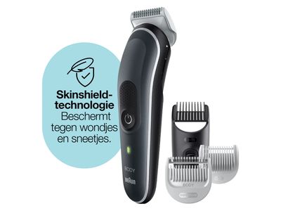 Lichaamsverzorger 5 BG5340, met SkinShield-technologie en 3 opzetstukken.