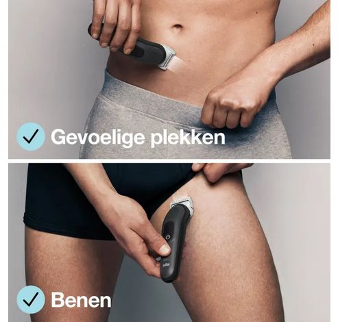 Lichaamsverzorger 5 BG5340, met SkinShield-technologie en 3 opzetstukken.  Braun