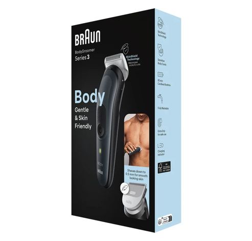 Body groomer BG3340 Full body met SkinShield-technologie, 80 min. gebruikstijd, 3 tools  Braun