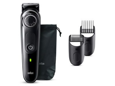 Baardtrimmer 3 BT3440 met precisiewiel, 4 stylingtools, 80 min gebruikstijd, grijs