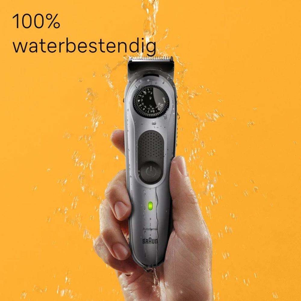 Braun Baardtrimmer Baardtrimmer 5 BT5440 met precisiewiel, 5 stylingtools, 100 min. gebruikstijd, grijs