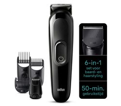 6-in-1 Style Kit 3 MGK3420 baard, haar. Met 50 min. gebruikstijd, zwart Braun