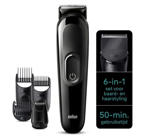 6-in-1 Style Kit 3 MGK3420 baard, haar. Met 50 min. gebruikstijd, zwart  Braun