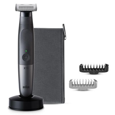 XT5300 hybride trimmer gezicht en lichaam met flexibel 4D-scheerblad, waterbestendig, 6 kammen, etui, oplaadstandaard  Braun