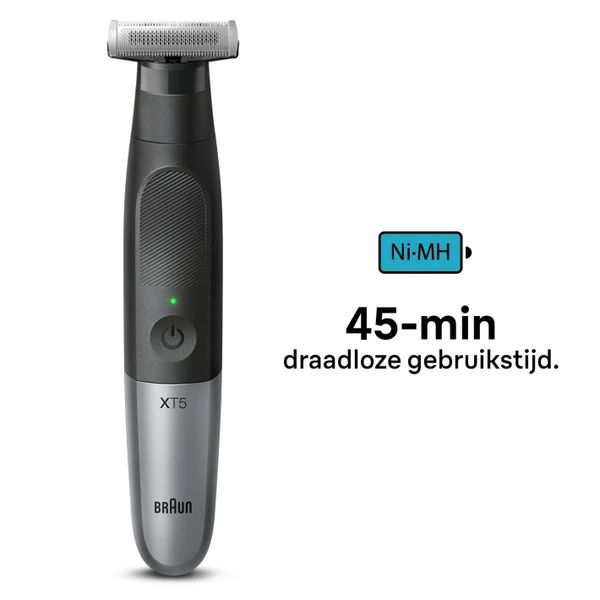 Braun XT5200 hybride trimmer gezicht en lichaam met flexibel 4D-scheerblad waterbestendig, 6 kammen