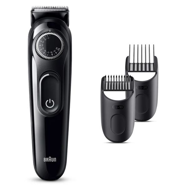 Braun Baardtrimmer 3 BT3410 met precisiewiel, 3 stylingtools, 50 min. gebruikstijd, grijs