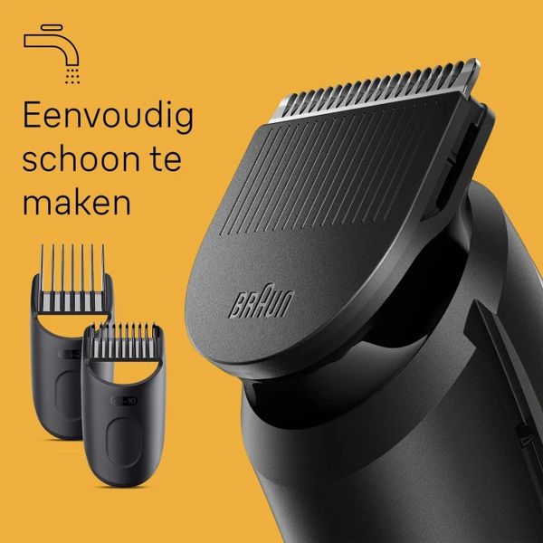 Braun Baardtrimmer 3 BT3410 met precisiewiel, 3 stylingtools, 50 min. gebruikstijd, grijs