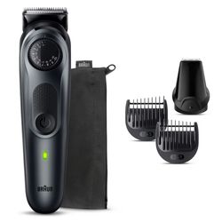 Braun Baardtrimmer 5 BT5450 met precisiewiel, 6 stylingtools, 100 min. gebruikstijd, grijs 