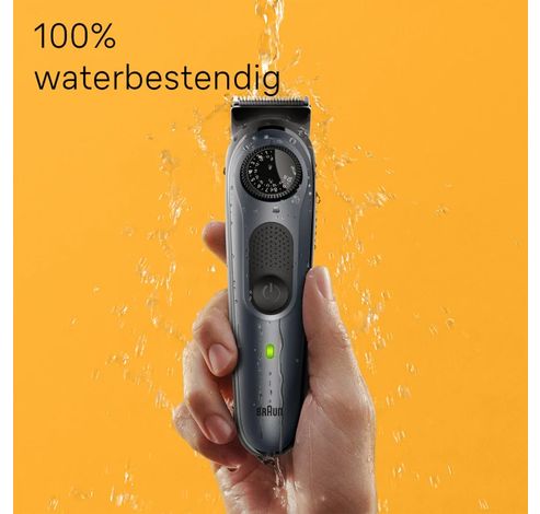 Baardtrimmer 5 BT5450 met precisiewiel, 6 stylingtools, 100 min. gebruikstijd, grijs  Braun