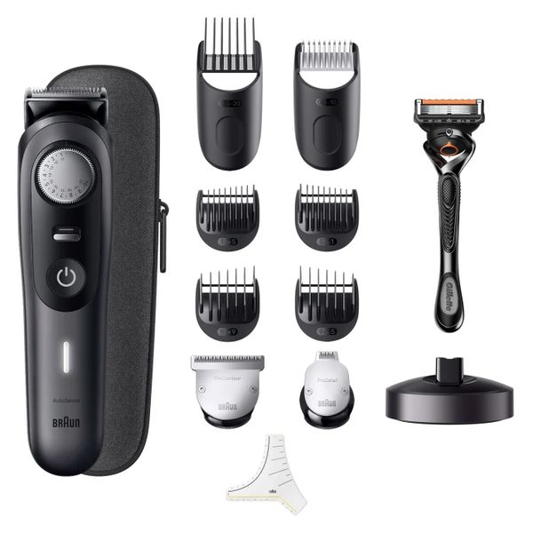 Braun Pro Baardtrimmer 9 BT9441 met ProBlade, ProWheel, vergrendeling, 11 kapperstools, 180 min. gebruikstijd, titanium