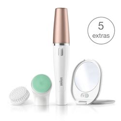 FaceSpa 851V 3-in-1 gezichtsepilatie-, reinigings- en vitaliseringsssysteem met 5 extra's. Braun