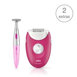 Braun Silk-épil 3 3-420 epilator met 2 extra's incl. Silk-épil bikini trimmer. 