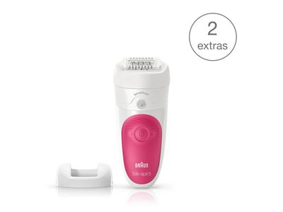 Silk-épil 5 5/500 SensoSmart Wet & Dry epilator met 2 extra's incl. massageopzetstuk.