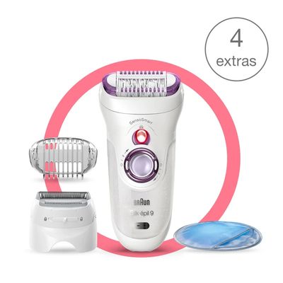 Silk-épil 9-710 Wet & Dry epilator met 4 extra’s incl. verkoelende handschoen. Braun