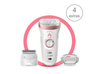 Silk-épil 9-720 Wet & Dry epilator met 4 extra’s incl. scheerkop.