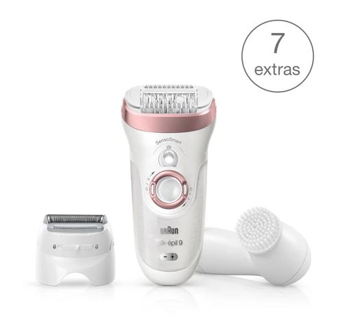 Silk-épil 9 SensoSmart™ 9/880 Wet & Dry epilator met 7 extra's incl. Silk-épil bikinitrimmer.  Braun