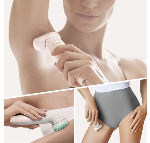 Silk-épil 9 Flex 9020 Wet & Dry epilator met 6 extra's incl. diepwerkend massageopzetstuk.  Braun