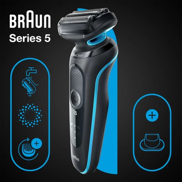 Braun Series 5 51-M1200s Wet & Dry scheerapparaat met 1 opzetstuk, mint.