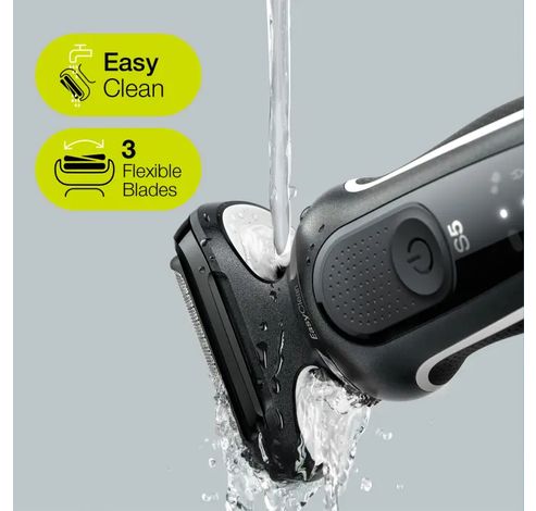 Series 5 51-W4200cs Wet & Dry scheerapparaat met oplaadstandaard en 1 opzetstuk, wit.  Braun