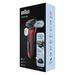 Braun Series 6 61-R1200s Wet & Dry scheerapparaat met reisetui en 1 opzetstuk, rood.