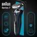 Braun Series 7 71-B1200s Wet & Dry scheerapparaat met reisetui en 1 opzetstuk, grijs.